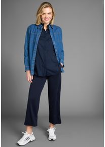 Laura Scott Damen Culotte, blau, casual, Gr. 38, unifarben, Milano Rib, Obermaterial: 76% Polyester, 20% Viskose, 4% Elasthan, Hosen, aus weicher