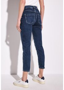Street One Damen Slim-fit-Jeansdunkelblau washed, casual, Gr. 28, unifarben, Jeans, 79% Baumwolle, 15% Polyester, 4% Elastomultieste, 2% Elasthan,