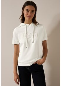Cecil Damen T-Shirt, weiß, casual, Gr. XXL, bedruckt, Web, Stoff, 48% Baumwolle, 48% Modal, 4% Elasthan, Shirts, mit Wording-Print