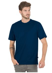 TRIGEMA Herren T-Shirt "TRIGEMA T-Shirt aus 100% Baumwolle", blau, Basic, Gr. L, 100% Baumwolle, Shirts