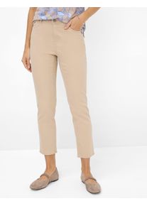 Brax Damen 5-Pocket-Jeans "Style CAROLA S", beige, Gr. 18, 45% Baumwolle, 44% Lyocell, 9% Elastomultiester, 2% Elasthan, Jeans