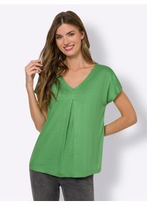 Heine Damen Kurzarmshirt "Shirt", grün, Gr. 44, unifarben, 100% Viskose, Shirts