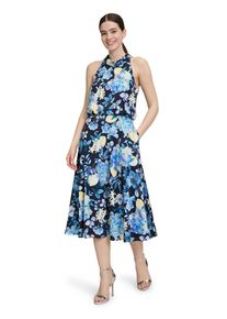 Vera Mont Damen Cocktailkleid "Vera Mont Cocktailkleid mit Stehkragen", blau, festlich, Gr. 36, Satin, Obermaterial: 100% Polyester. Futter: 100%