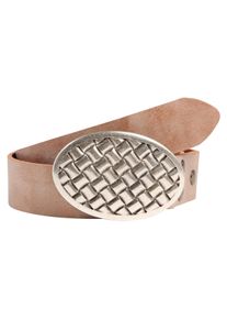 Damen Ledergürtel, beige, casual,modisch, Gr. 120, RETTUNGSRING BY SHOWROOM 019, unifarben, Leder, Gürtel, mit austauschbarer Schließe »Oval