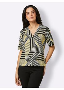 Damen Print-Shirt "Lyocell-Shirt", schwarz-weiß, Gr. 36, CREATION L PREMIUM, gemustert, mehrfarbig, bedruckt, 96% Lyocell, 4% Elasthan, Shirts