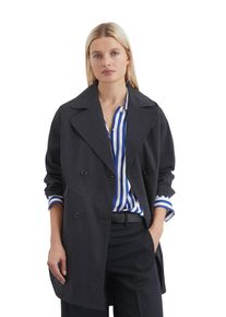 Marc O'Polo MARC O'POLO Damen Trenchcoat "aus kompaktem Twill", blau, casual, Gr. 34, unifarben, Obermaterial: 60% Baumwolle, 37% Polyamid, 3% Elasthan; Füllung: