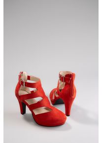 ANISTON SHOES Damen Sandalette, Gr. 41, orange, Textil, elegant, Schuhe, Sandale, Sommerschuh, Abendschuh - NEUE KOLLEKTIOIN
