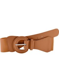 Lascana Damen Taillengürtel "Stretchgürtel", braun, casual, Gr. 90, unifarben, Materialmix, Gürtel, Shaping-Effekt, große Schließe, für Kleid &