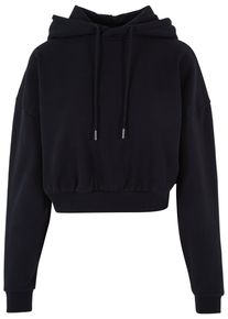 Urban Classics Damen Kapuzenpullover "Urban Classics Damen Ladies Cropped Heavy Hoody", schwarz, casual, Gr. XL, unifarben, 100% Baumwolle, Pullover