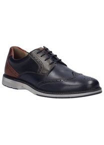 Josef Seibel Herren Budapester "Stuart 07", Gr. 40, blau, Leder, Lyralochung, kontrastfarbene Details, elegant, Schuhe, Brogue, Business Schuh,