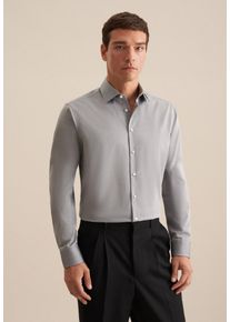 Seidensticker Herren Businesshemd "Schwarze Rose", grau, Gr. 37, unifarben, 100% Baumwolle, Hemden, Shaped Kentkragen Uni