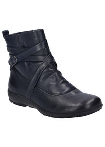 Josef Seibel Damen Stiefelette "Charlotte 11", Gr. 36, blau, Leder, modisch, Schuhe, Boots, Winterboots, Stiefel mit modischer Raffung