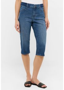 Angels Damen Caprijeans "ANACAPRI SPORTY", blau, casual, Gr. 34, Denim/Jeans, Obermaterial: 90% Baumwolle, 8% Polyester, 2% Elasthan, Jeans, mit