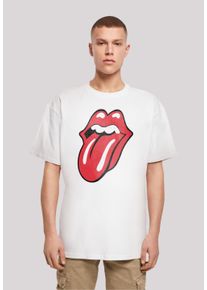 F4NT4STIC Herren T-Shirt "The Rolling Stones Zunge", weiß, casual, Gr. XL, Obermaterial: 100% Baumwolle, Shirts, Premium Qualität