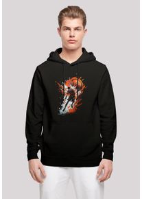 F4NT4STIC Herren Kapuzenpullover "Basketball Splash Sport HOODIE", schwarz, casual, Gr. M, Obermaterial: 50% Baumwolle, 50% Polyester, Pullover, Print
