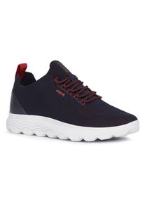 Geox Herren Slip-On Sneaker "U SPHERICA", Gr. 40, blau, Lederimitat, Textil, sportlich, Schuhe, Slipper, Sneaker, Freizeitschuh mit Gummizug