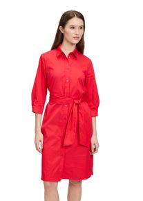 Betty Barclay Damen Hemdblusenkleid "Betty Barclay Hemdblusenkleid mit Knopfleiste", rot, modisch, Gr. 46, Obermaterial: 58% Baumwolle, 36% Polyamid,