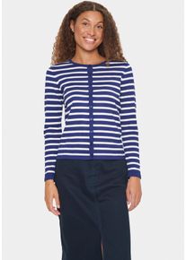 Saint Tropez Damen Strickjacke "MilaSZ Striped Cardigan", blau, modisch, Gr. XS, gestreift, Strick, Obermaterial: 80% Viskose, 20% Polyacryl,