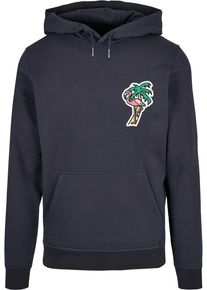 MisterTee Herren Kapuzensweatshirt "MisterTee Flamingo Hoodie", blau, Gr. XL, bedruckt, 100% Baumwolle, Sweatshirts