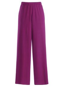 Damen Palazzohose, lila, Gr. 54, unifarben, 100% Baumwolle, Hosen