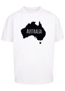 Merchcode Herren T-Shirt "Merchcode Herren Australia Heavy Oversize Tee-BY102", weiß, casual, Gr. XXL, bedruckt, 100% Baumwolle, Shirts