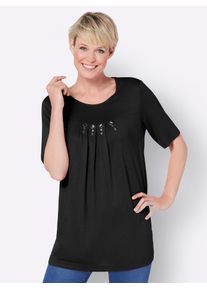 Classic Basics Damen Kurzarmshirt "Kurzarm-Shirt", schwarz, Gr. 38, unifarben, 100% Viskose, Shirts