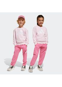 Kinder Trainingsanzug "LK BL FL JOG", pink, sportlich, Gr. 104, adidas Sportswear, Obermaterial: 70% Baumwolle, 30% Polyester, Sportanzüge