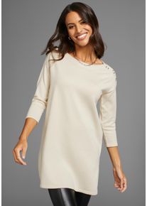 Laura Scott Damen Strickpullover, beige, feminin, Gr. 48, clean, unifarben, Feinstrick, Obermaterial: 70% Viskose, 30% Polyamid, Pullover, mit