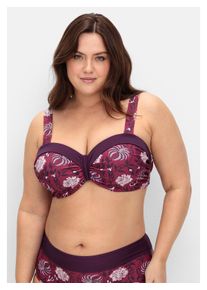Damen Bügel-Bikini-Top "Große Größen", lila, Gr. 44, sheego by Joe Browns, Recycling-Polyamid, Xtra Life LYCRA, Bikini-Oberteile, mit wattierten Cups