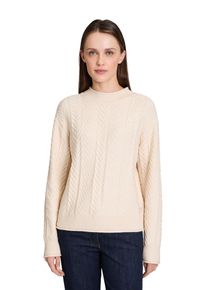 Betty Barclay Damen Strickpullover "Betty Barclay Grobstrick-Pullover mit Struktur", beige, casual, Gr. 40, Strick, Obermaterial: 52% Viskose, 28%