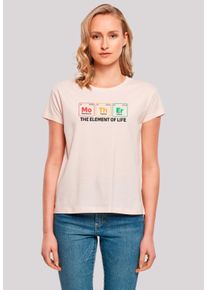 F4NT4STIC Damen T-Shirt "Mothers Day Minimalist Periodic Elements Geeky Mom Gift", pink, casual, Gr. XL, Obermaterial: 100% Baumwolle, Shirts,