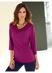 Inspirationen Damen Wasserfallshirt "Shirt", pink, Gr. 36, unifarben, 95% Viskose, 5% Elasthan, Shirts