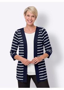 Classic Basics Damen Shirtjacke "Shirtjacke", blau, Gr. 54, gemustert, mehrfarbig, 95% Viskose, 5% Elasthan, Shirts