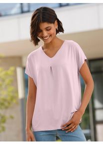 Classic Basics Damen V-Shirt "Shirt", lila, Gr. 56, unifarben, 95% Viskose, 5% Elasthan, Shirts