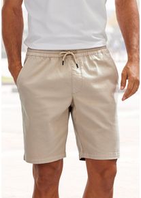 John Devin Herren Shorts "Bermuda", beige, casual, Gr. L, unifarben, Web, Obermaterial: 97% Baumwolle, 3% Elasthan, Hosen, kurze Hose aus elastischer