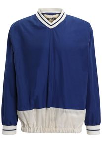 DEF Herren Rundhalspullover "DEF Herren Huddle Crewneck", blau, casual, Gr. S, mehrfarbig, 100% Polyamid, Pullover