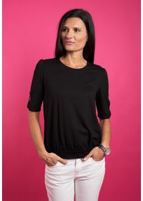 Seidel Moden Damen Rundhalsshirtschwarz,99, casual, Gr. 52, Jersey, Obermaterial: 95% Viskose, 5% Elasthan, Shirts, mit Cut-Out Details, MADE IN