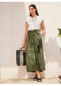 Heine Damen A-Linien-Kleid "Kleid", beige, Gr. 48, gemustert, mehrfarbig, 68% Baumwolle, 30% Polyester, 2% Elasthan, Shirt-Qualität:100% Baumwolle,