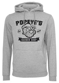 Merchcode Herren Kapuzensweatshirt "Merchcode Herren Popeye Barber Shop Hoody", grau, Gr. XS, unifarben, 65% Baumwolle, 35% Polyester, Sweatshirts