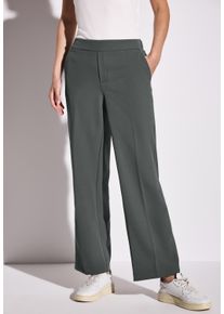 Cecil Damen Stoffhosewither grün, casual, Gr. 42, unifarben, Stoff, 88% Polyester, 12% Elasthan, Hosen, im Loose Fit