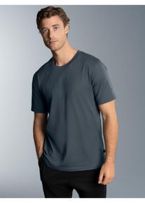 TRIGEMA Herren T-Shirt "TRIGEMA T-Shirt aus 100% Baumwolle", grau, Basic, Gr. L, 100% Baumwolle, Shirts