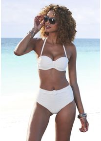 Sunseeker Damen Bügel-Bandeau-Bikini-Top "Loretta", weiß, Gr. 34, unifarben, Strukturmuster, strukturiert, Microfaser, Polyamid, Bikini-Oberteile,