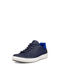 Ecco Herren Sneaker "Ecco Soft 7 M", Gr. 41, blau, Leder, sportlich, Schuhe, Freizeitschuh, Halbschuh, Schnürschuh mit heller Laufsohle