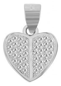 Adelia´s ADELIA ́S Damen Ketten-Anhänger "Neuheit 2025 - modischer Herz Anhänger aus 925 Sterling Silber", Silber 925 (Sterlingsilber), gold, Silber 925