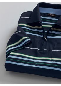 Hajo Herren Poloshirt "Poloshirt", blau, Gr. 44, gemustert, gestreift, 62% Baumwolle, 38% Polyester, Shirts