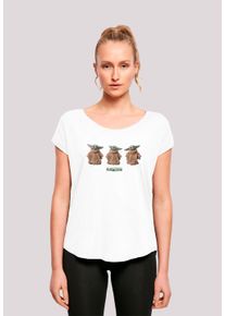 F4NT4STIC Damen T-Shirt "Star Wars The Mandalorian Baby Yoda", weiß, casual, Gr. XXL, Obermaterial: 100% Baumwolle, Shirts, Damen,Premium
