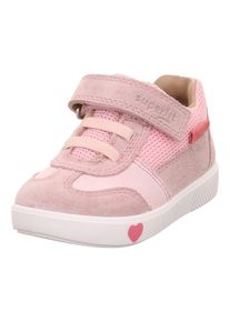 Superfit Kinder Klettschuh "SUPIES WMS: mittel", Gr. 25, rosa, Veloursleder, Textil, Nubukleder, casual, Schuhe, Sneaker, Innensohle herausnehmbar,