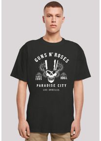 F4NT4STIC Herren T-Shirt "Guns 'n' Roses Whiskey Label Rock Band", schwarz, casual, Gr. 4XL, Obermaterial: 100% Baumwolle, Shirts, Premium Qualität