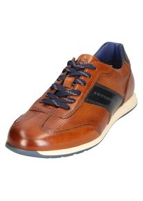 Bugatti Herren Slip-On Sneaker, Gr. 42, braun, Leder, sportlich, Schuhe, Halbschuh, Slipper, Businessschuh mit Kontrastbesatz