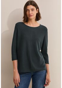 Cecil Damen Strickpulloverslate khaki, casual, Gr. XXL, unifarben, Web, 60% Baumwolle, 40% Viskose, Pullover, mit 3/4 Ärmeln
